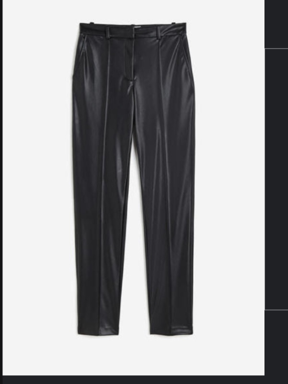 H&M Black Coated Dress Pants